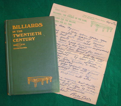Rare Signed Billiards in the Twentieth Century Book by Riso Levi Book 