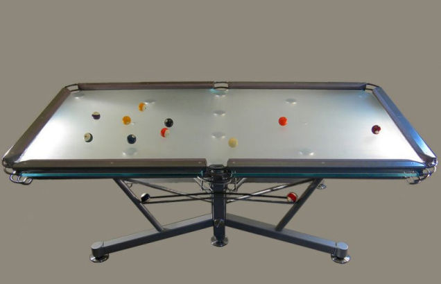 G-1 glass pool table by Nottage Design