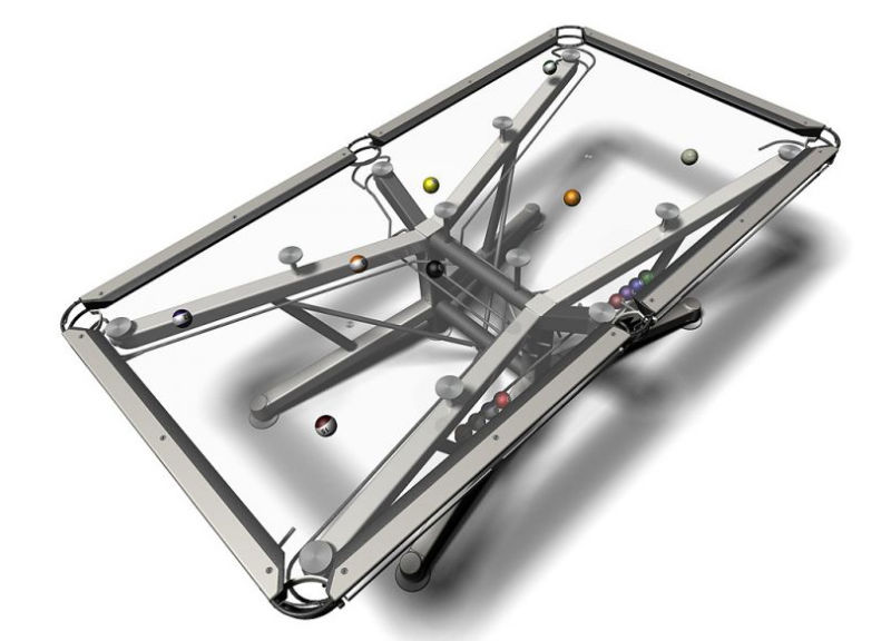 Glass pool table by Nottage Design