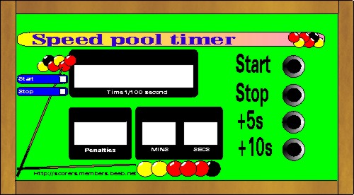Electronic Billiard Speed Pool Timer Early Mock Up