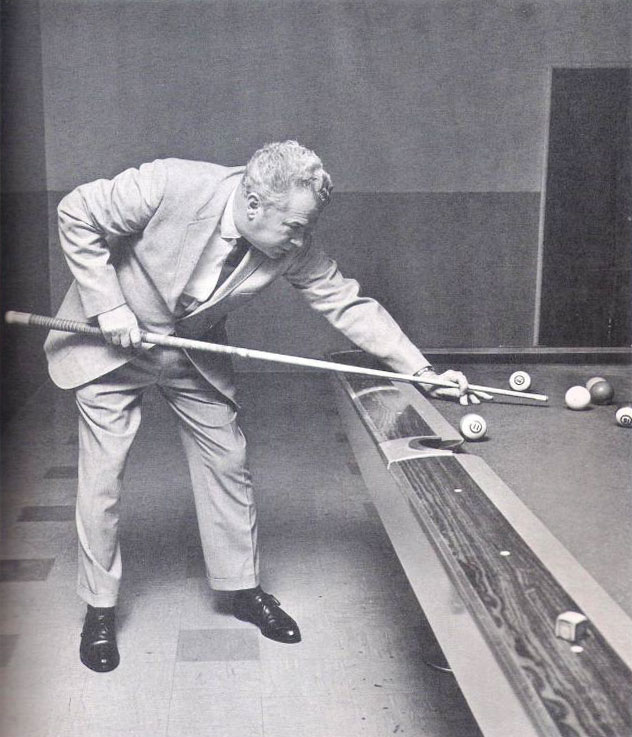 Luther Wimpy Lassiter playing with his Harvey Martin pool cue