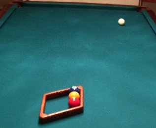 Using a 9-ball pool rack for a game of 3-ball