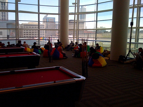 Bean Bags and Pool Tables at Moscone for Google IO