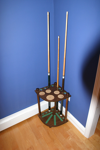 Billiard Cue Rack and Drink Table