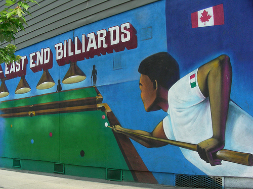 Billiard Mural at Garden and Hastings Vancouver