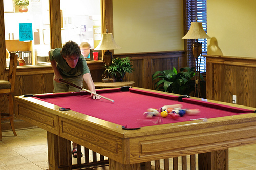 Billiard Table at University of Oklahoma Traditions Square