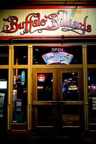 Buffalo Billiards Sign From Outside