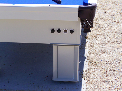 Cue Holder in Outdoor Pool Table