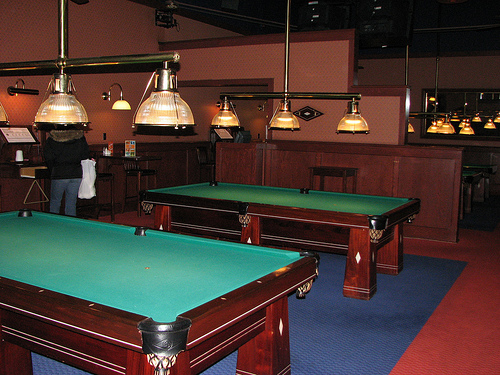 Dave and Busters Billiard Hall Large Table