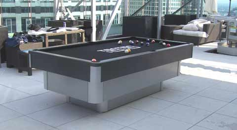 Outdoor Chrome Pool Table