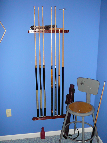 Pool Cue Rack and Home Billiard Accessories