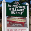 Ac-Cue-Rate Billiards Pelham, NH Street Sign