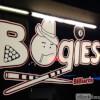 Sign with classic Bogie's logo Bogie's Billiards Houston