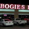 Bogie's Billiards Sign Lit Up at NightHouston, TX