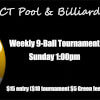 Flyer for Weekly 9-Ball Tournament from ICT Pool & Billiards Wichita, KS