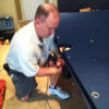 Jeff Sorrell of Ultimate Billiard Service at Work